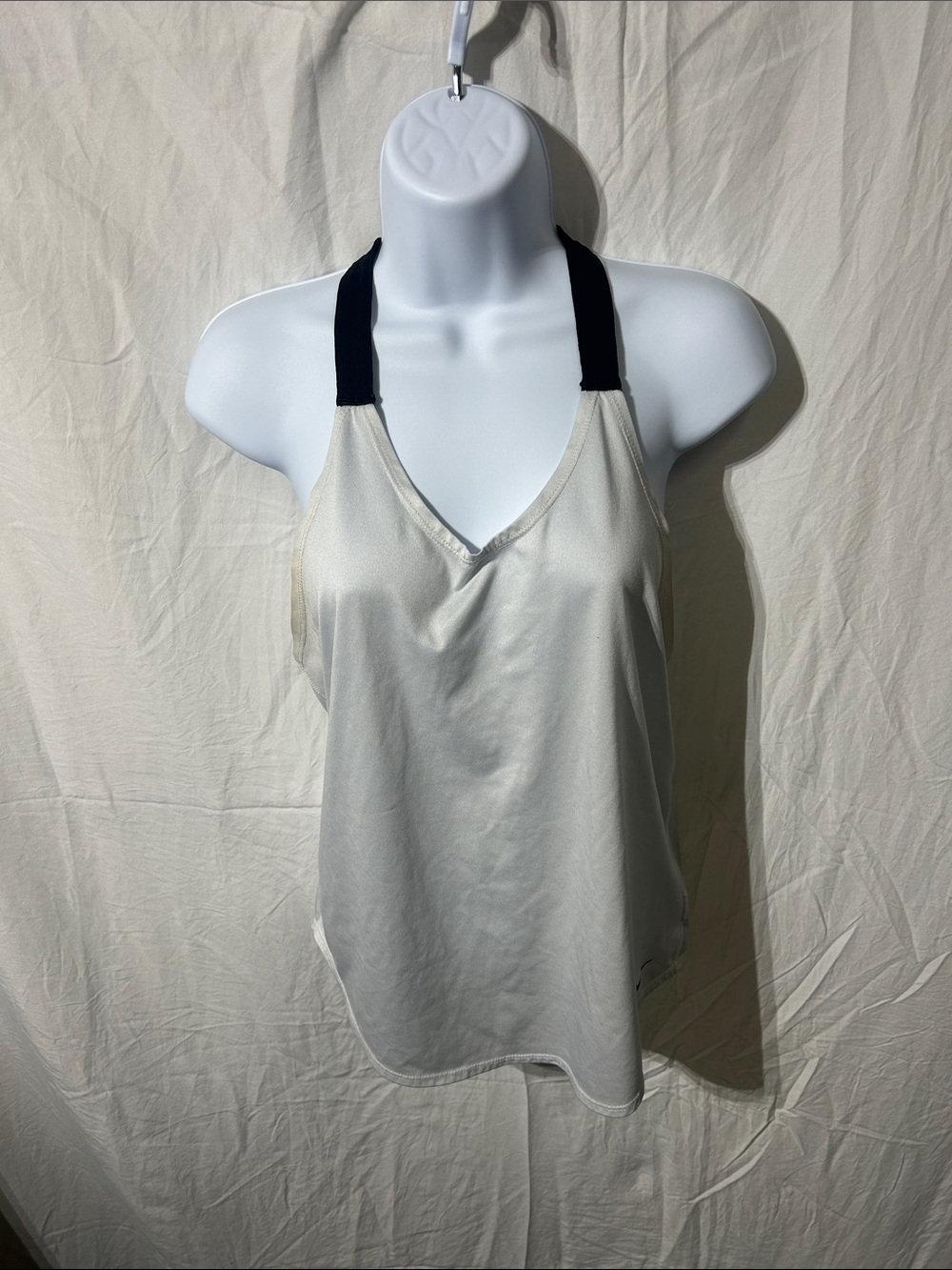 Nike Cream Halter Cami with Black Straps
